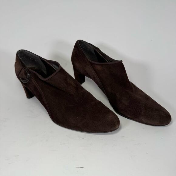 Stuart Weitzman Ankle Boots Suede Brown Women Size 6.5 - Picture 1 of 8